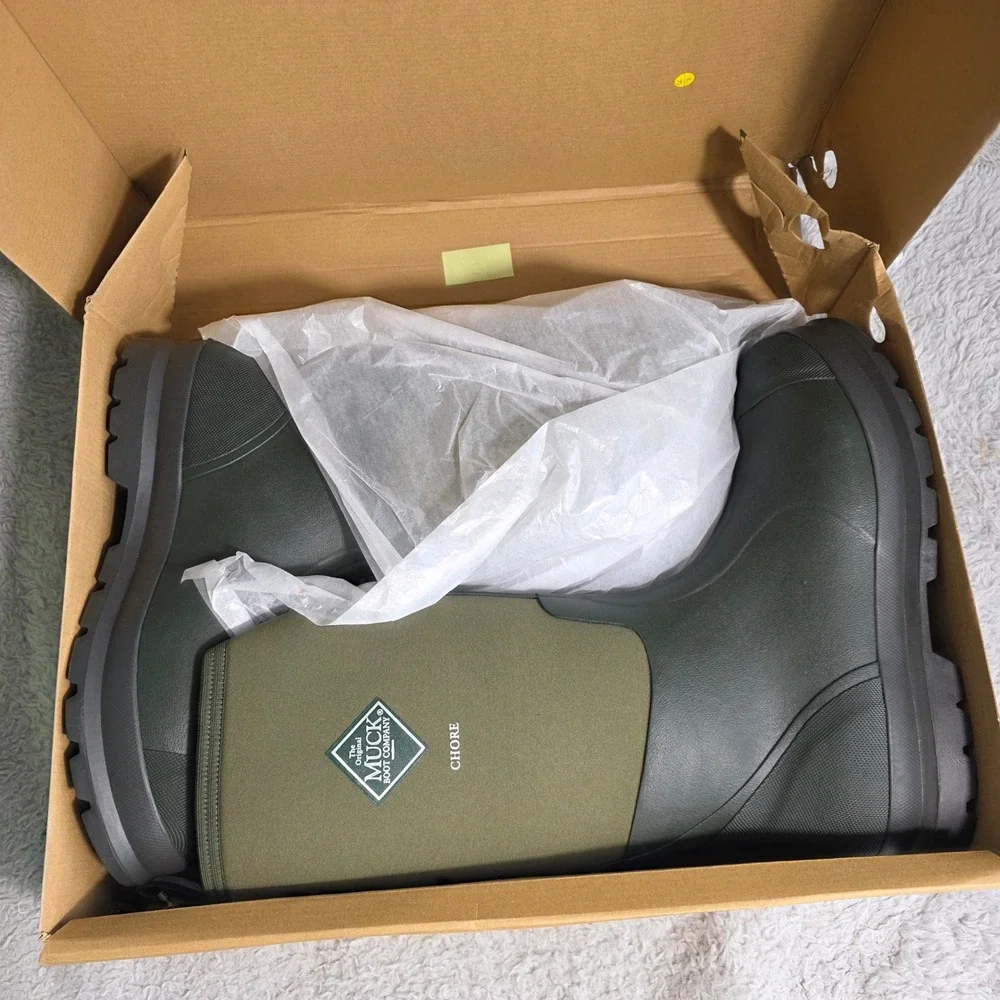 Muck Boot Company Chore Hi Work‎ Boots Mens 13 Moss Green New Waterproof
